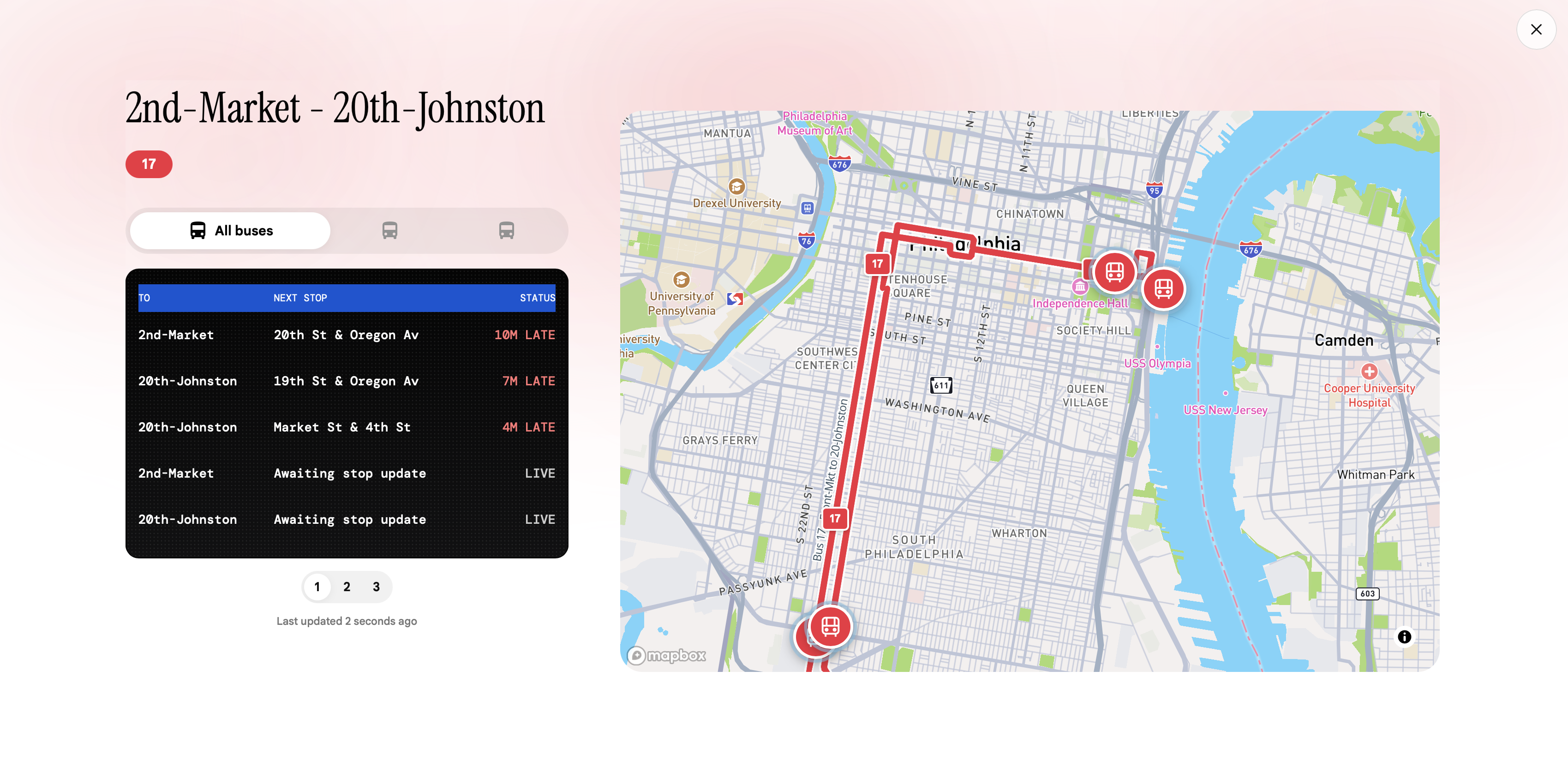 Wayvilo transit app preview on a MacBook Air
